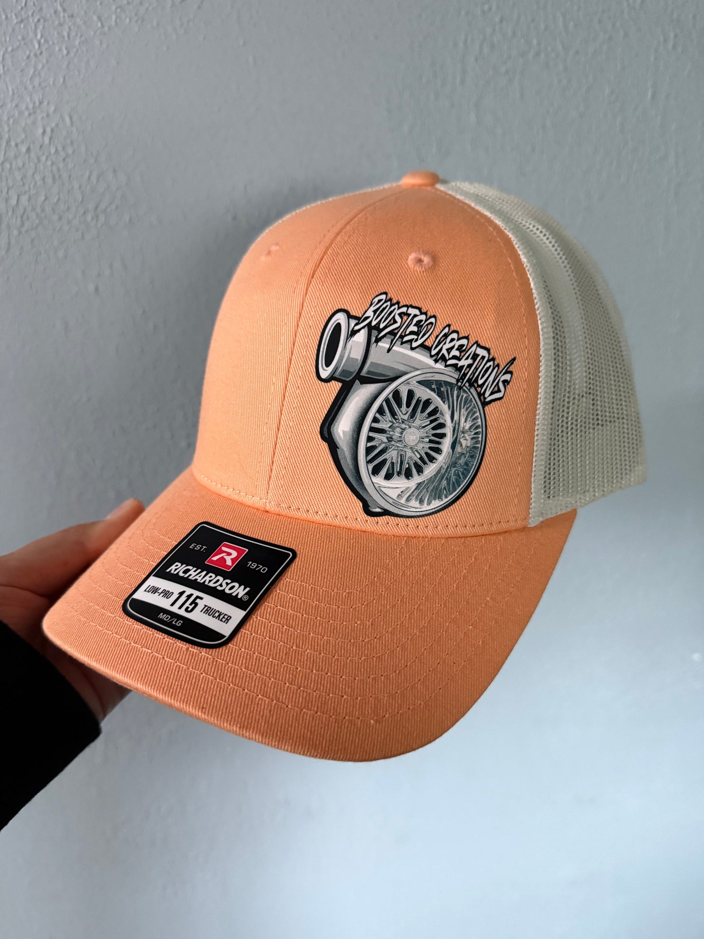 Sunkissed Peach/ Birch Richardson 115 low Pro Trucker