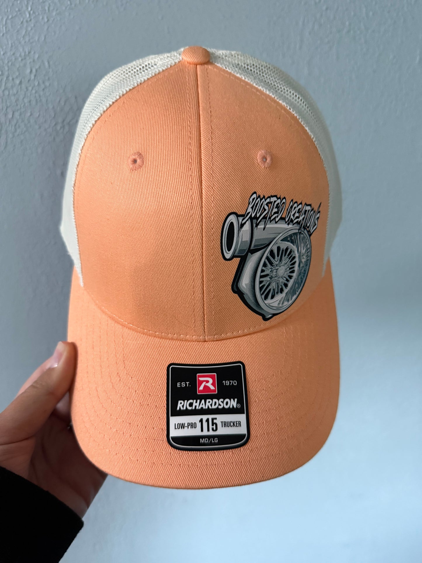 Sunkissed Peach/ Birch Richardson 115 low Pro Trucker