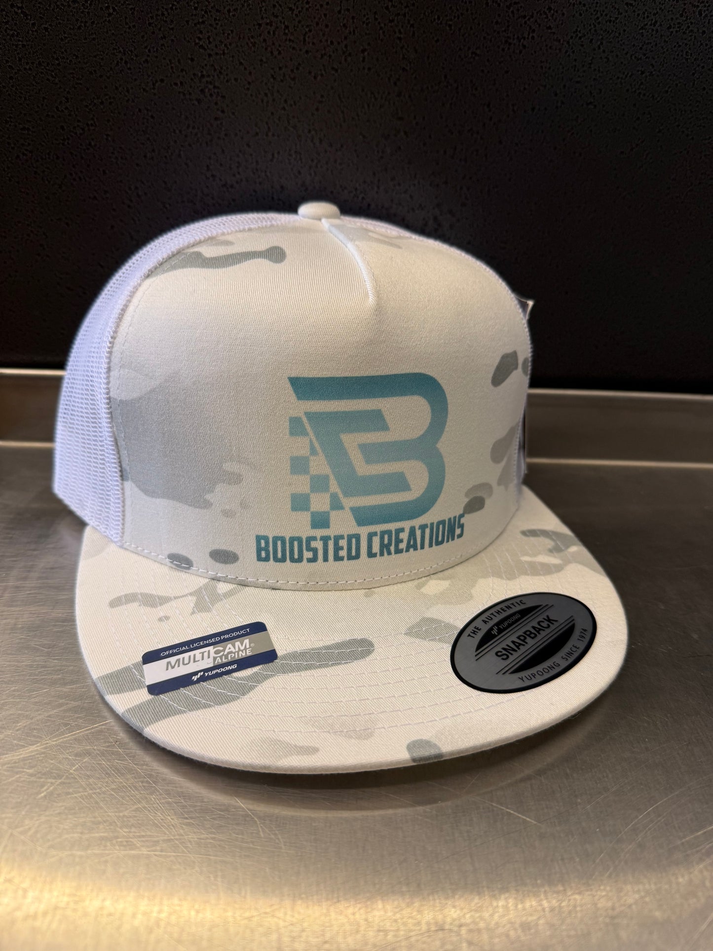 White Multi-Cam Yupoong 5 Panel