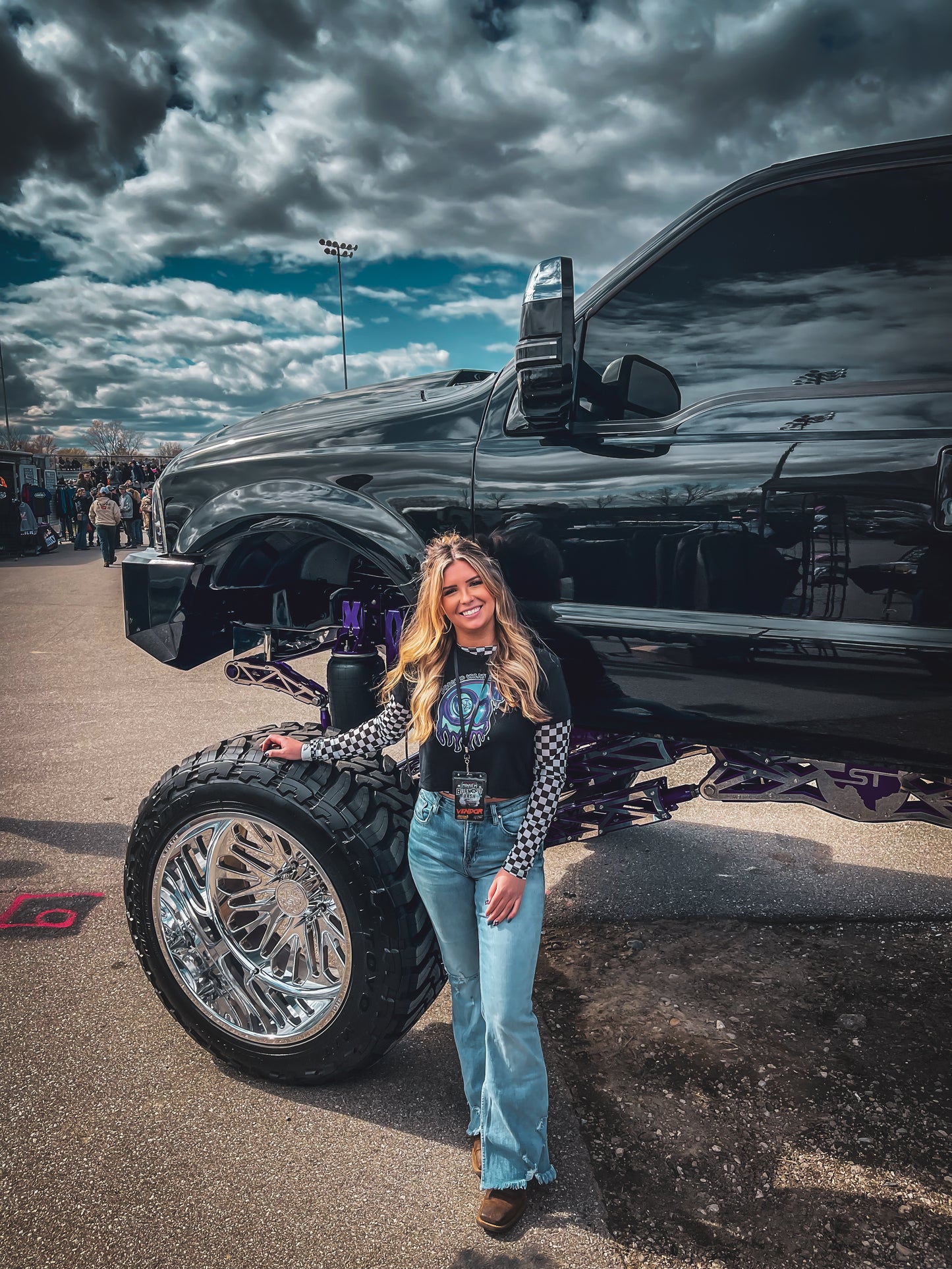 Neon Turbo Drip Crop top