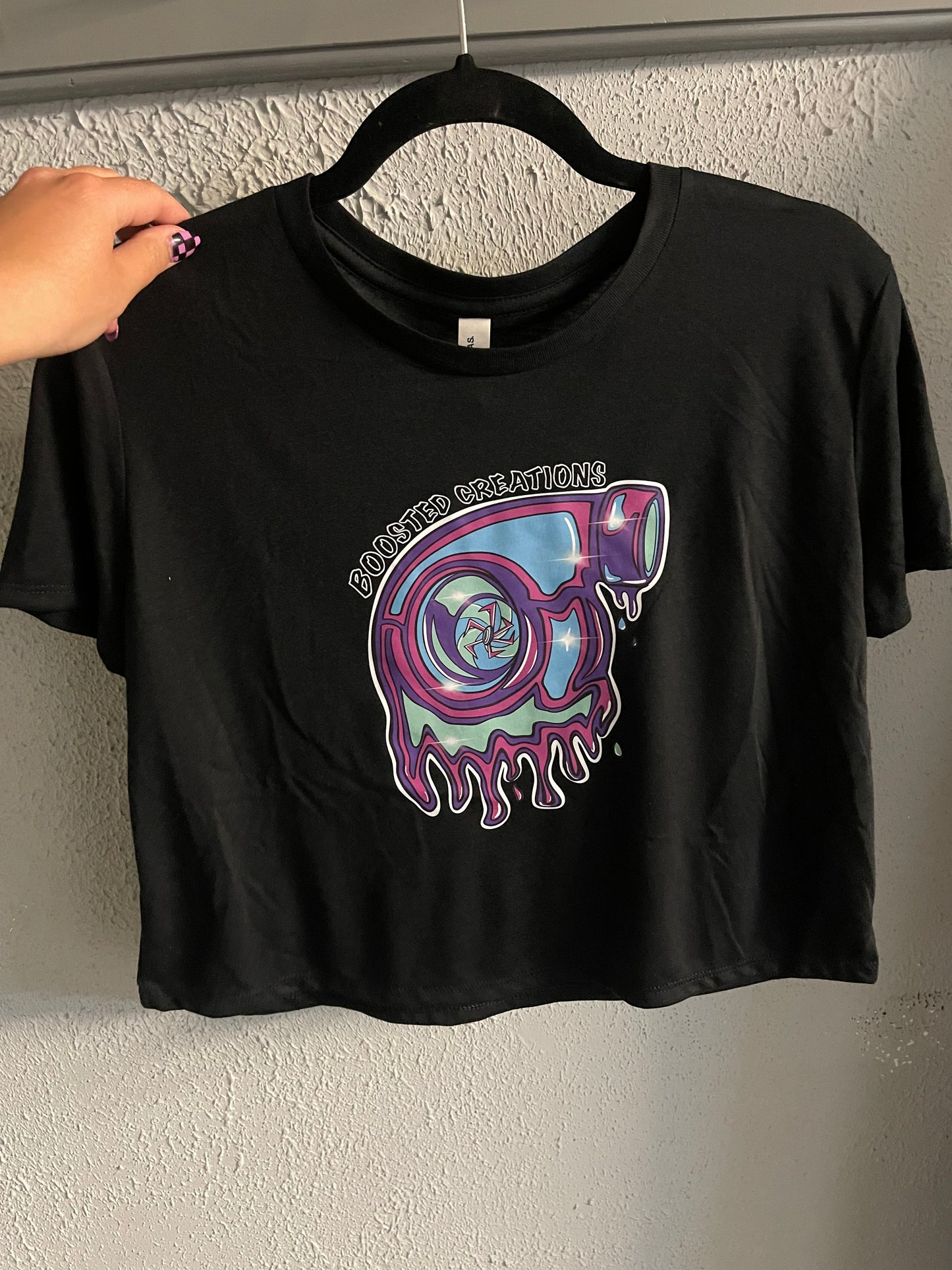 Neon Turbo Drip Crop top