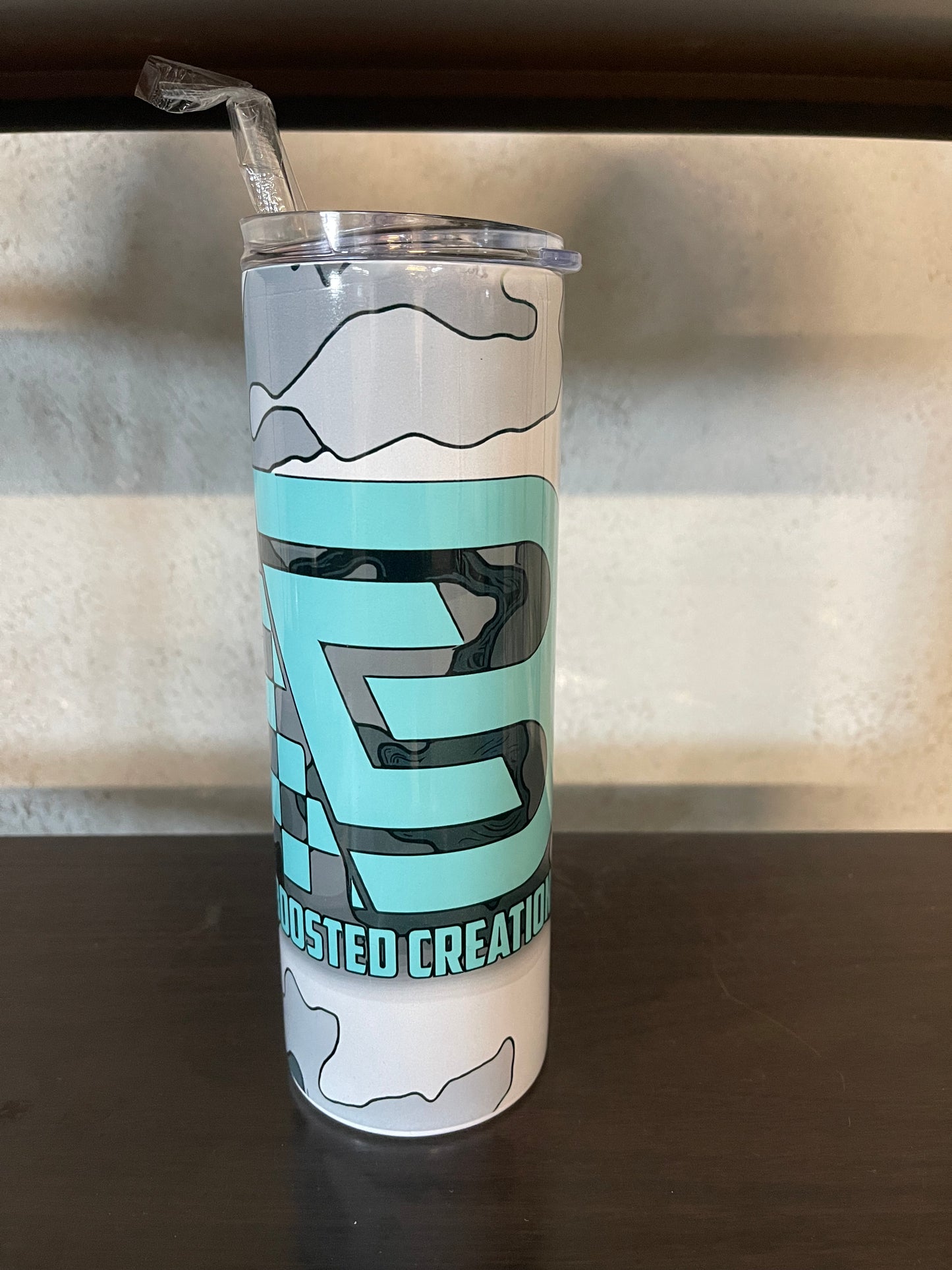 White Camo Skinny Tumbler